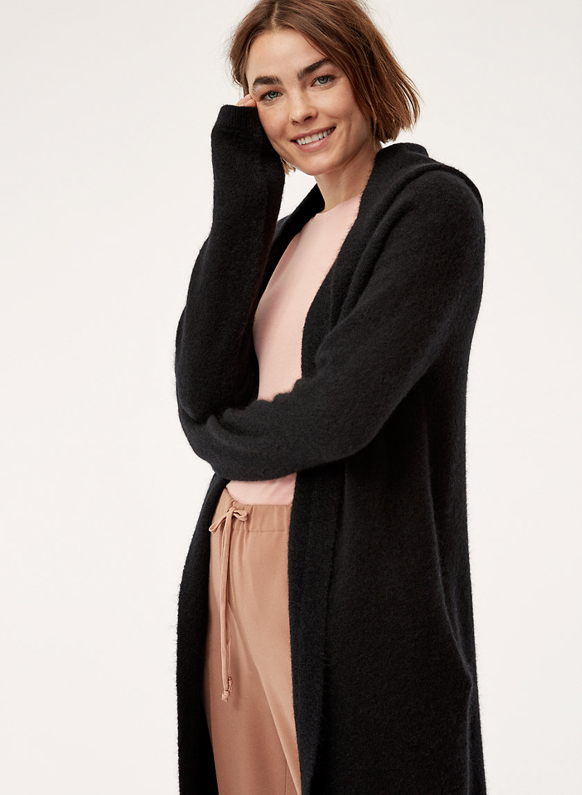 AMMONIUS SWEATER - Long, hooded cardigan with pockets AMMONIUS SWEATER - Long, hooded cardigan with pockets