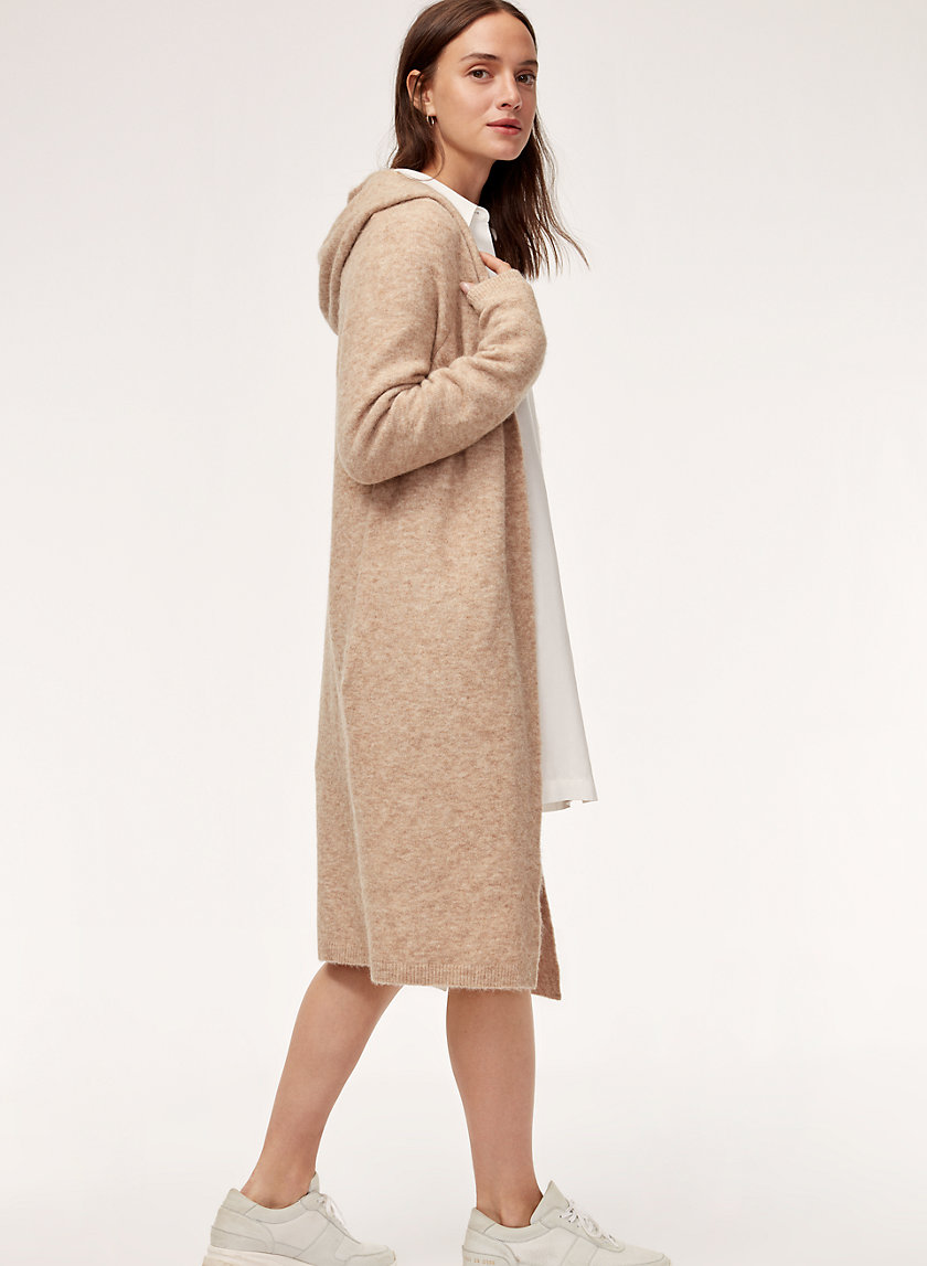 AMMONIUS SWEATER - Long, hooded cardigan with pockets AMMONIUS SWEATER - Long, hooded cardigan with pockets