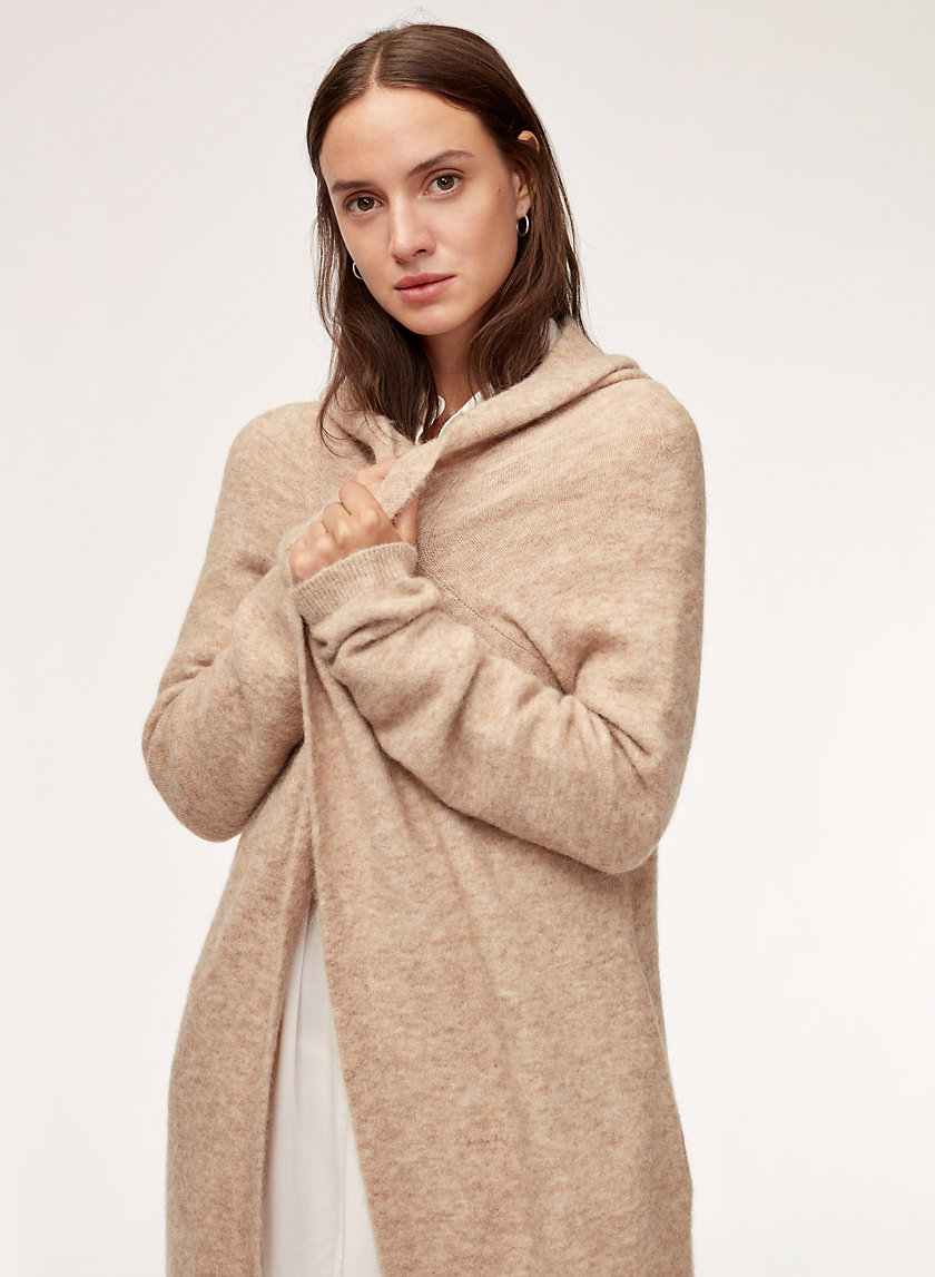 AMMONIUS SWEATER - Long, hooded cardigan with pockets AMMONIUS SWEATER - Long, hooded cardigan with pockets