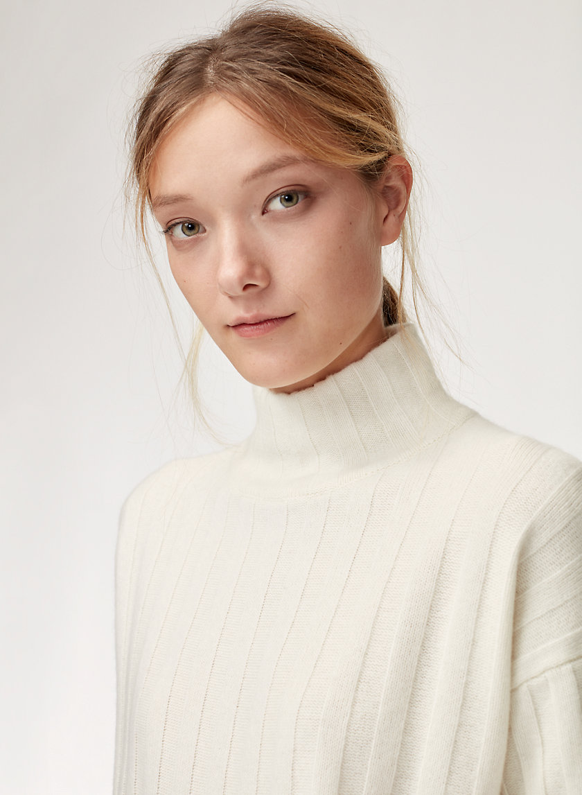 SCULLY TURTLENECK - Cashmere-blend, wide-rib turtleneck sweater SCULLY TURTLENECK - Cashmere-blend, wide-rib turtleneck sweater