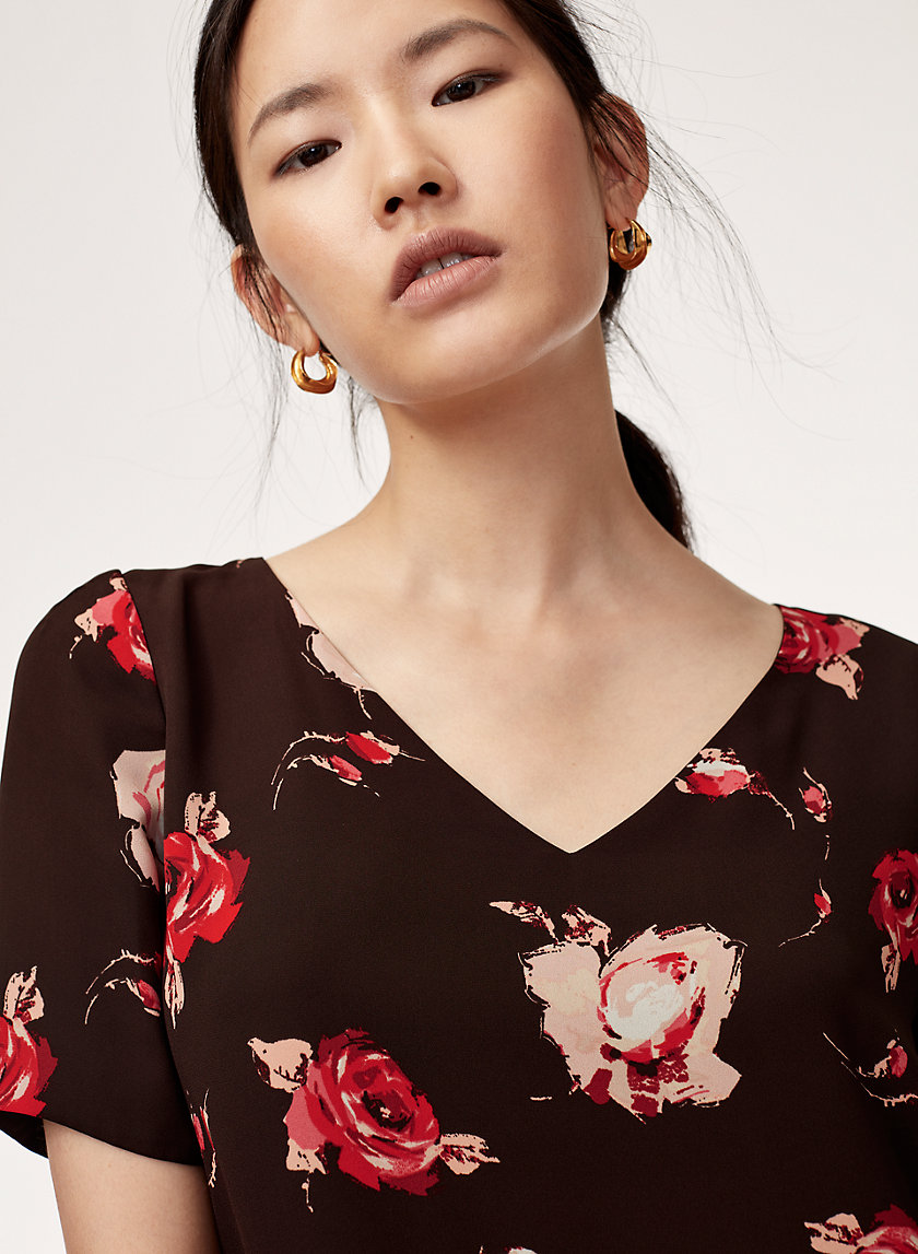 RANDY BLOUSE - Short-sleeve, floral top RANDY BLOUSE - Short-sleeve, floral top