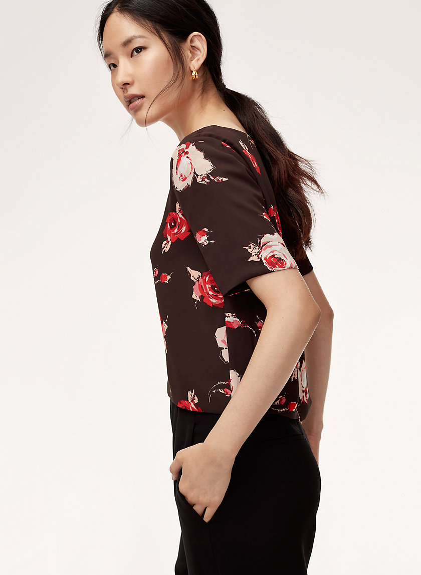 RANDY BLOUSE - Short-sleeve, floral top RANDY BLOUSE - Short-sleeve, floral top
