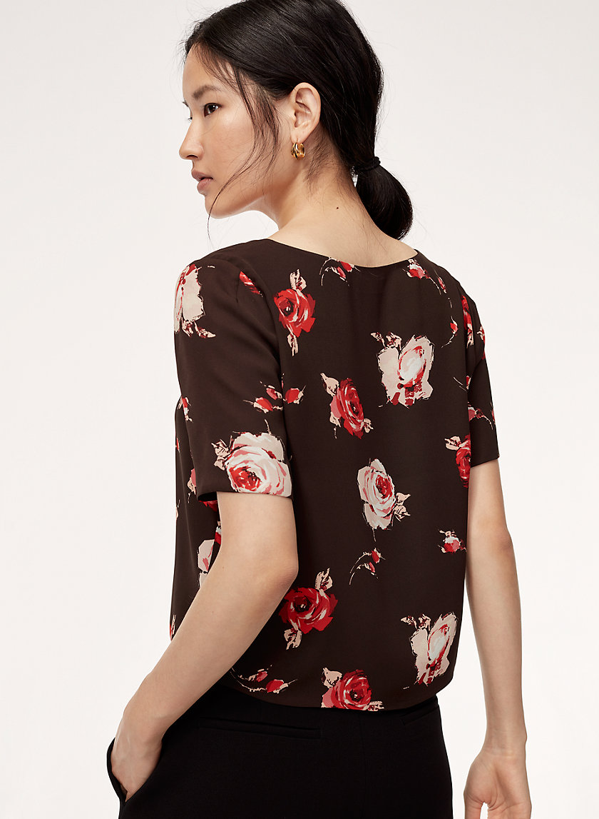 RANDY BLOUSE - Short-sleeve, floral top RANDY BLOUSE - Short-sleeve, floral top