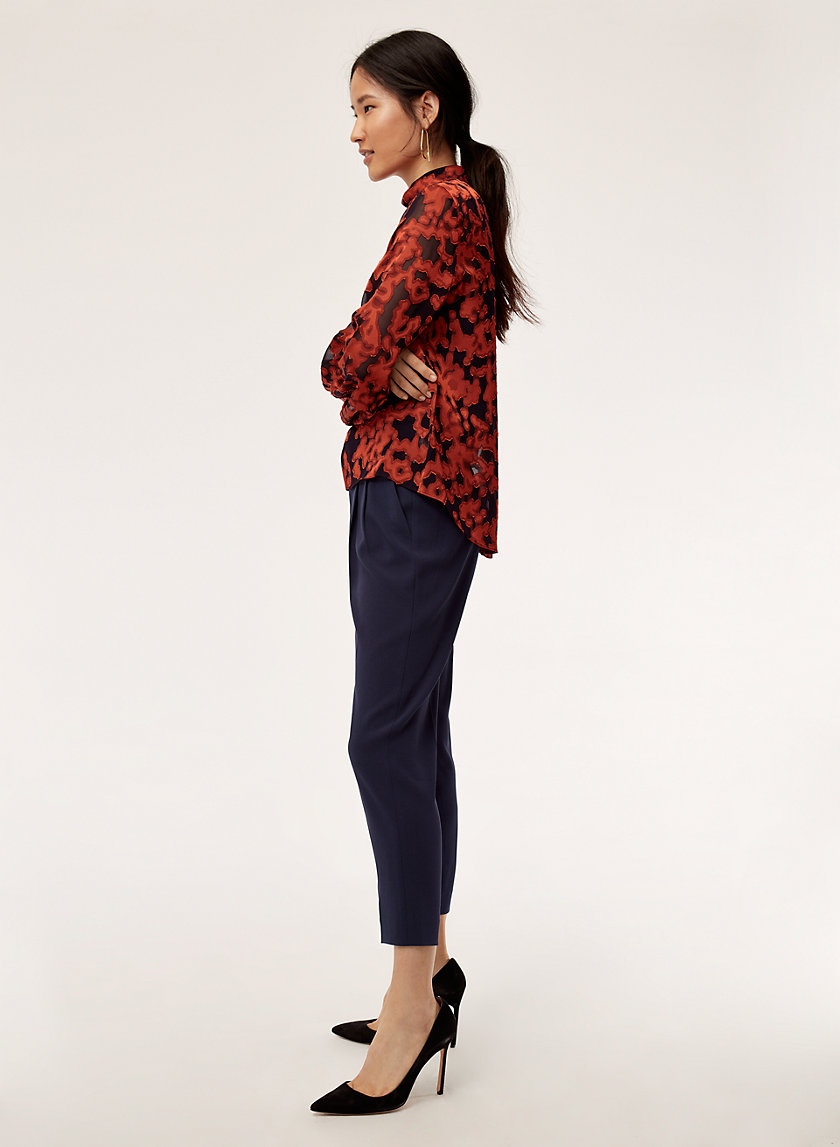 GRANADOS BLOUSE - Mock-neck, jacquard blouse GRANADOS BLOUSE - Mock-neck, jacquard blouse