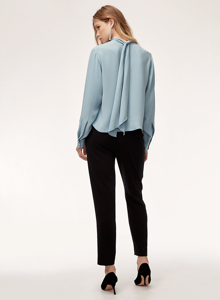 PAUL BLOUSE - Mock-neck, tie-collar top PAUL BLOUSE - Mock-neck, tie-collar top