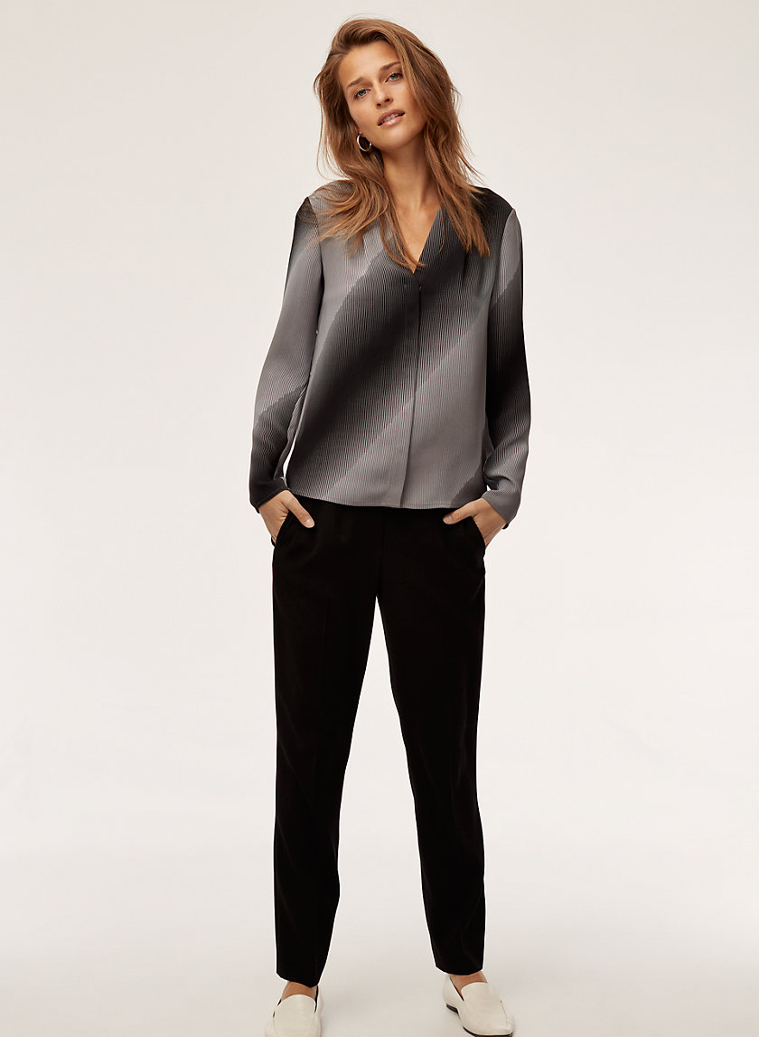 AKIRA BLOUSE - Long-sleeve, matte satin blouse AKIRA BLOUSE - Long-sleeve, matte satin blouse