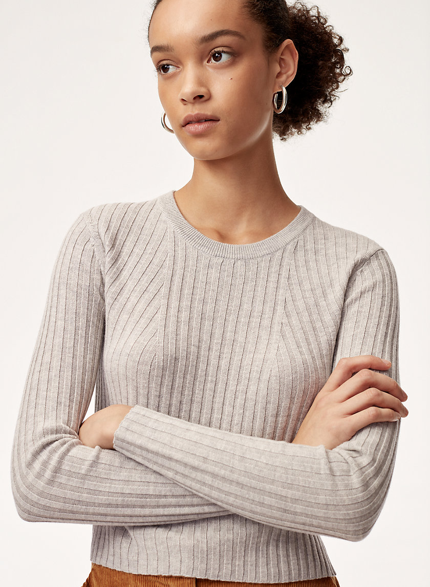 NATHANIEL SWEATER - Cropped, fitted ribbed sweater NATHANIEL SWEATER - Cropped, fitted ribbed sweater