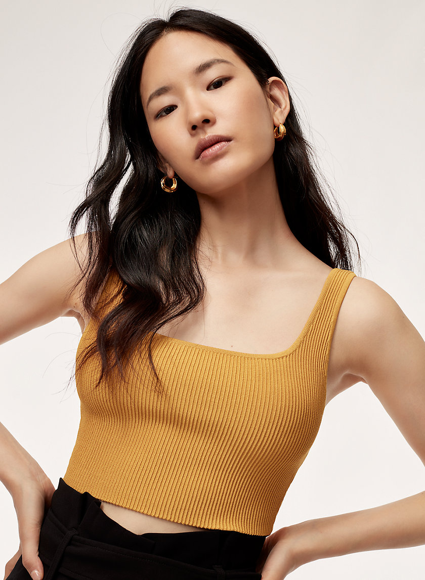 ARJUN KNIT TOP - Cropped, ribbed tank top ARJUN KNIT TOP - Cropped, ribbed tank top