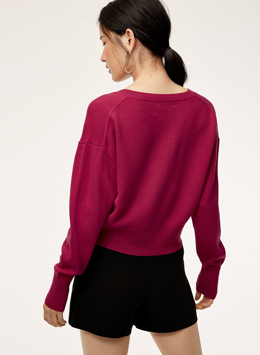 OLLIE SWEATER - Cropped V-neck sweater OLLIE SWEATER - Cropped V-neck sweater