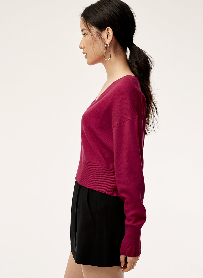 OLLIE SWEATER - Cropped V-neck sweater OLLIE SWEATER - Cropped V-neck sweater