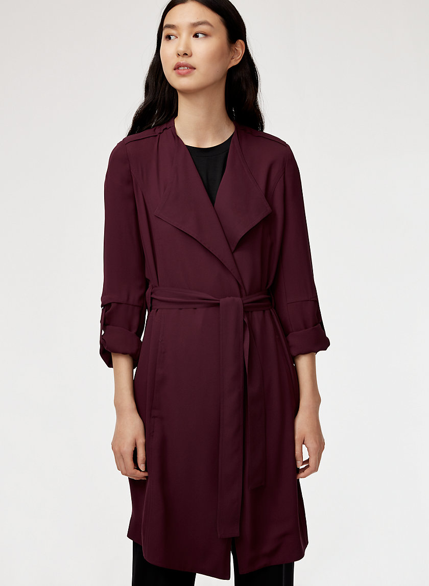 Babaton FLOWY TRENCH COAT Aritzia CA