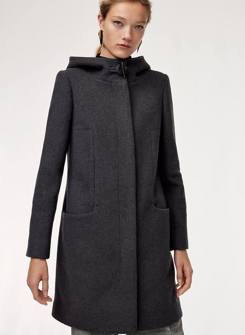 PEARCE WOOL COAT - Hooded, wool-cashmere coat PEARCE WOOL COAT - Hooded, wool-cashmere coat