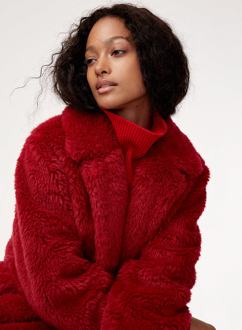 OREN COAT - Long, belted, faux-fur coat OREN COAT - Long, belted, faux-fur coat