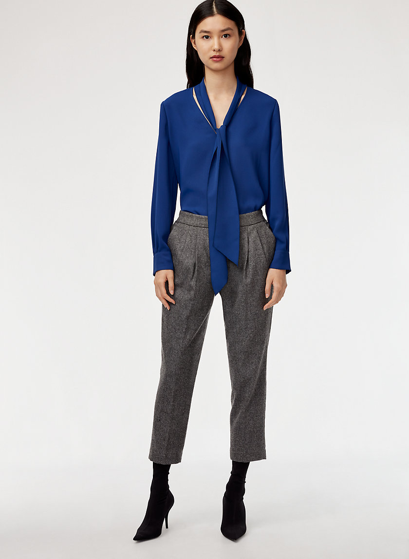 COHEN PANT WOOL - Cropped, wool-blend, pleated dress pant COHEN PANT WOOL - Cropped, wool-blend, pleated dress pant