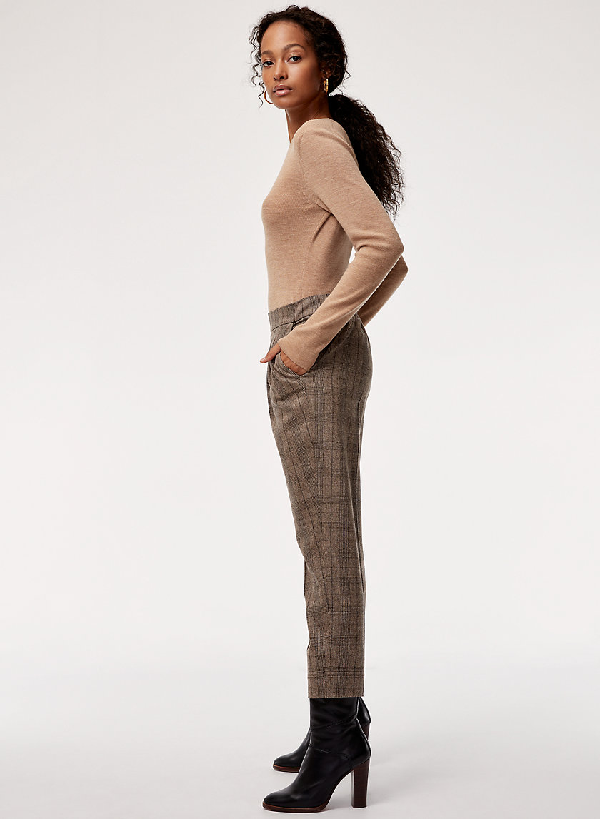 COHEN WOOL CASHMERE PANT - Cropped, wool-blend, pleated dress pant COHEN WOOL CASHMERE PANT - Cropped, wool-blend, pleated dress pant