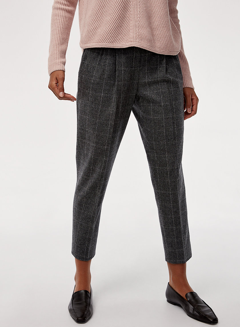 COHEN WOOL CASHMERE PANT - Cropped, wool-blend, pleated dress pant COHEN WOOL CASHMERE PANT - Cropped, wool-blend, pleated dress pant