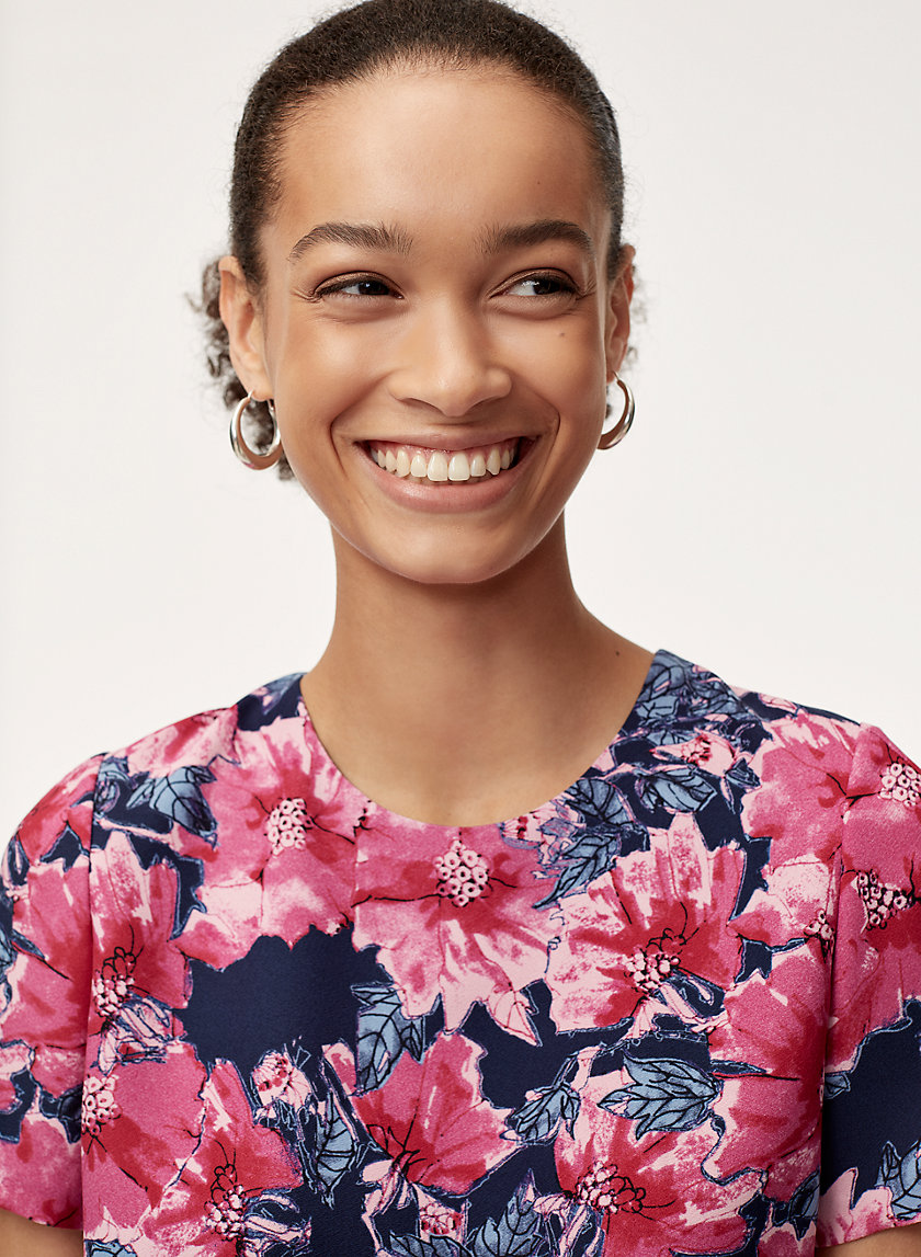 PATRICIO DRESS - Short, floral-crepe t-shirt dress PATRICIO DRESS - Short, floral-crepe t-shirt dress