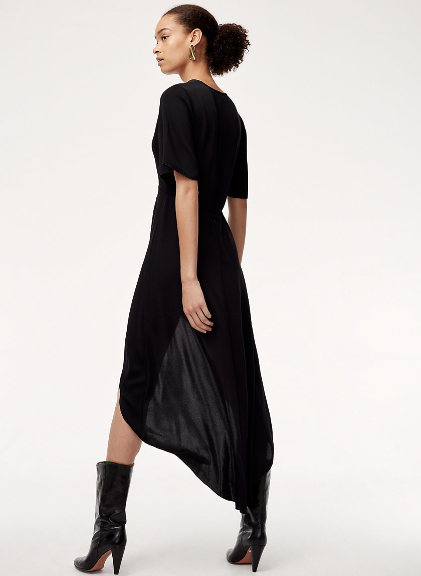 JEDD DRESS - High-low, faux-wrap dress JEDD DRESS - High-low, faux-wrap dress