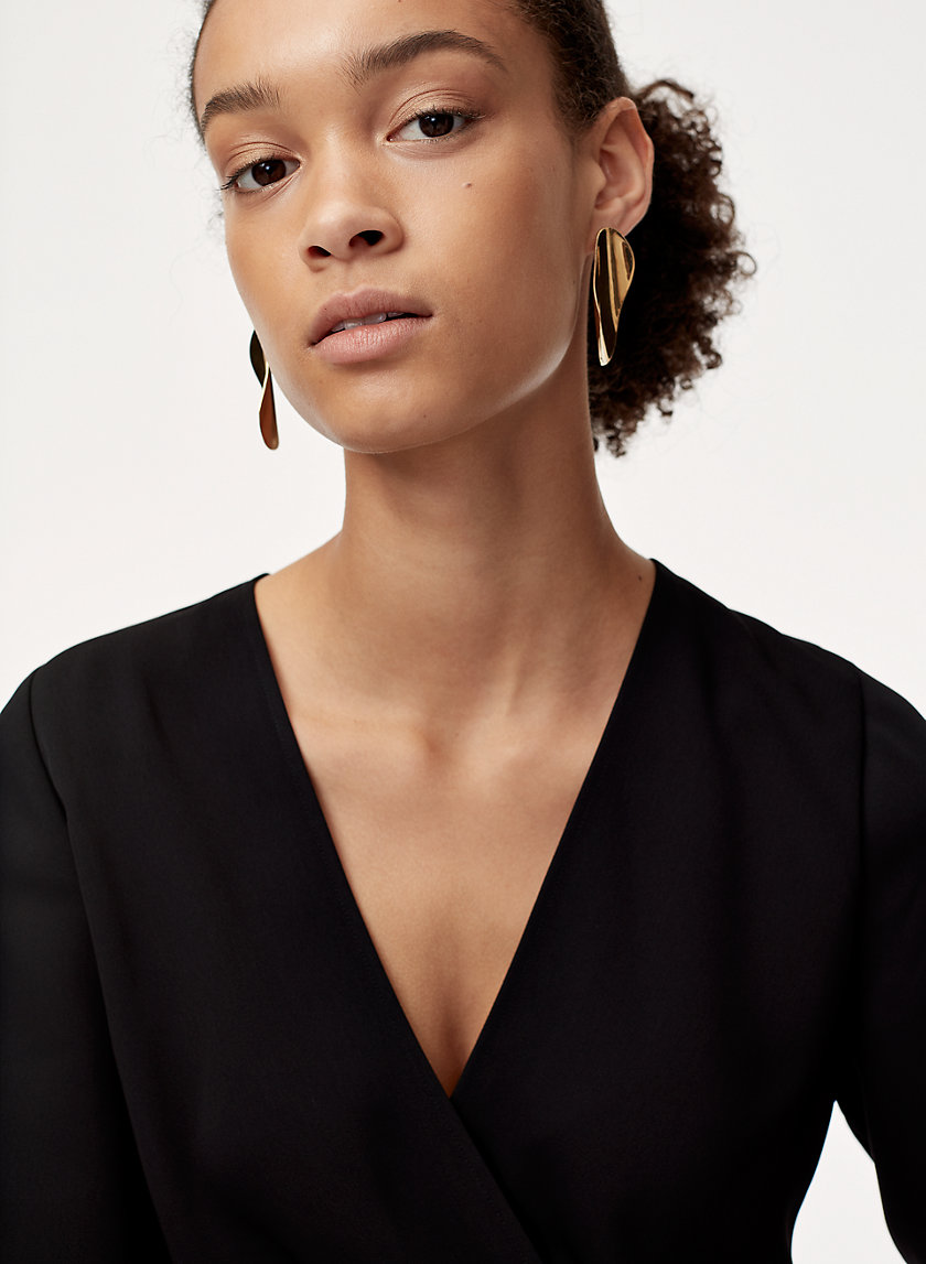 JEDD DRESS - High-low, faux-wrap dress JEDD DRESS - High-low, faux-wrap dress