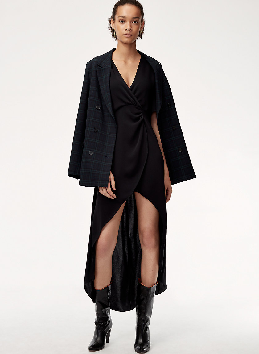 JEDD DRESS - High-low, faux-wrap dress JEDD DRESS - High-low, faux-wrap dress