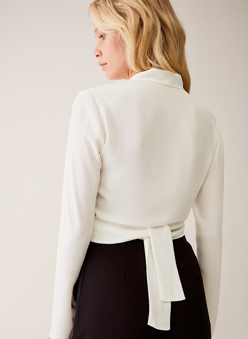 Talula CROPPED WRAP BLOUSE | Aritzia Talula CROPPED WRAP BLOUSE | Aritzia