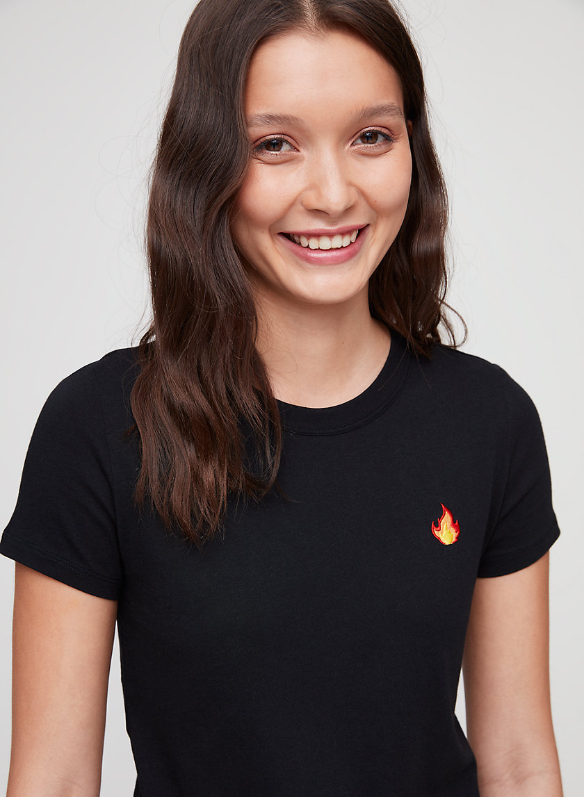 CANDY T-SHIRT - Embroidered flame T-shirt CANDY T-SHIRT - Embroidered flame T-shirt