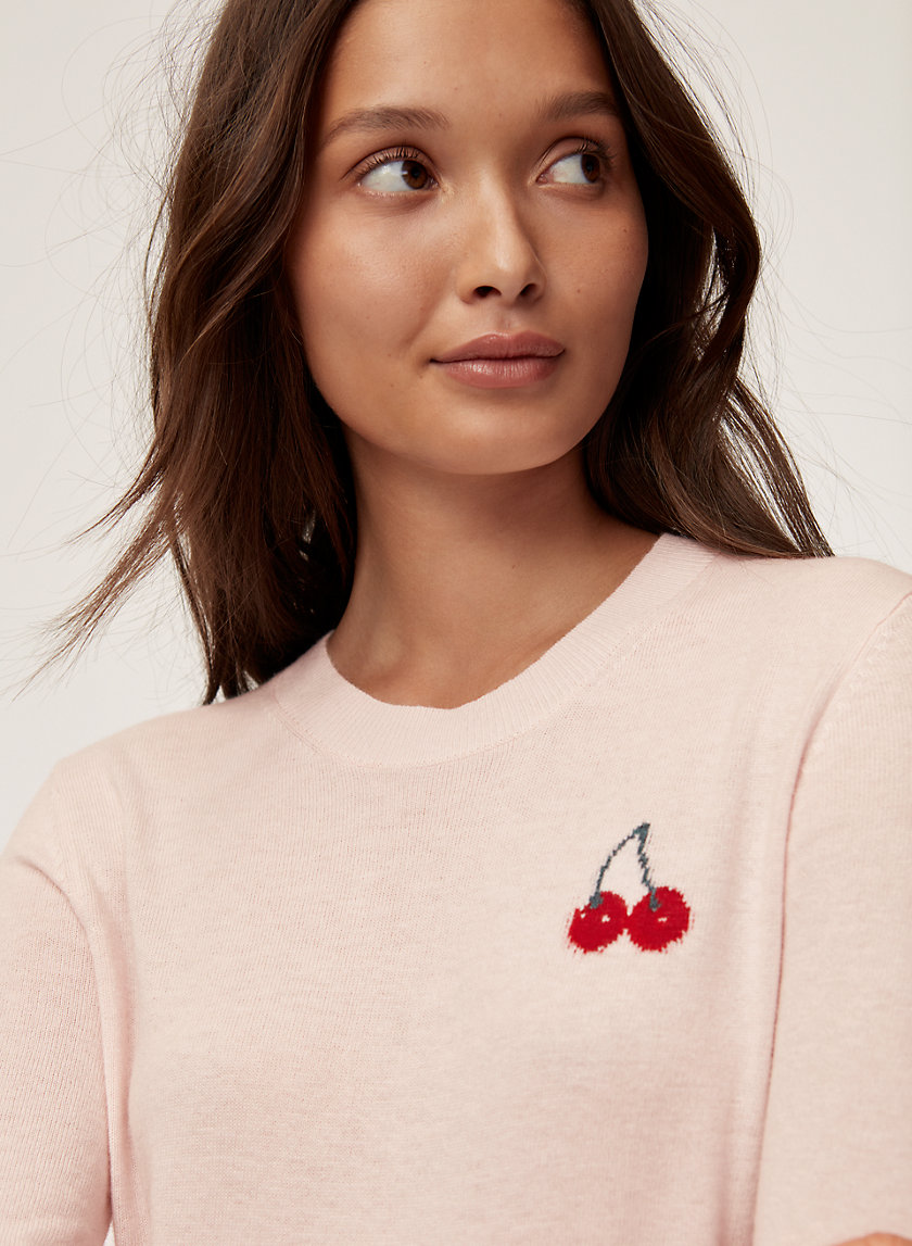 ABBY SWEATER - Embroidered-cherry sweater ABBY SWEATER - Embroidered-cherry sweater