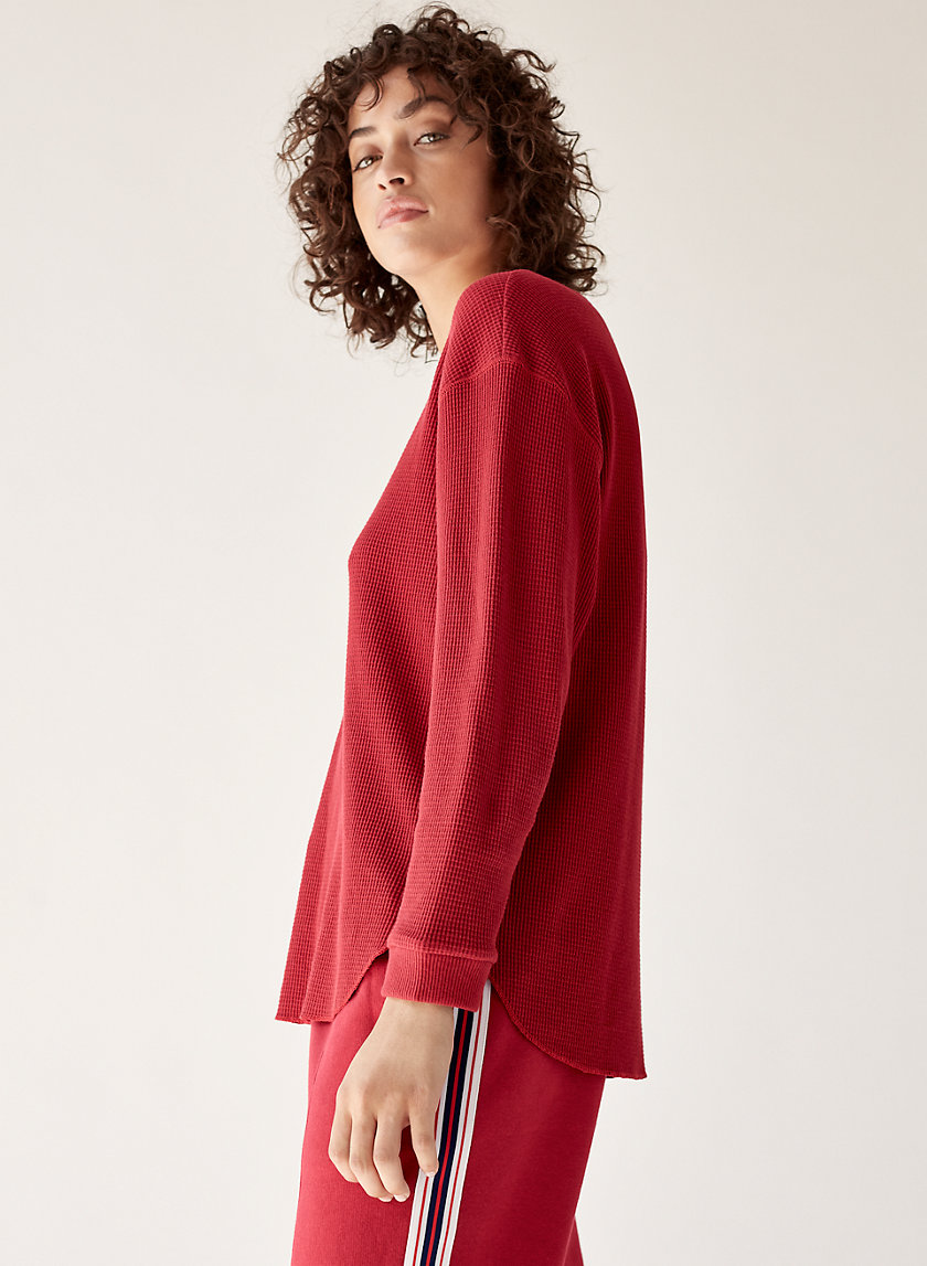 MCKAY THERMAL - Round-hem, waffle-knit thermal MCKAY THERMAL - Round-hem, waffle-knit thermal