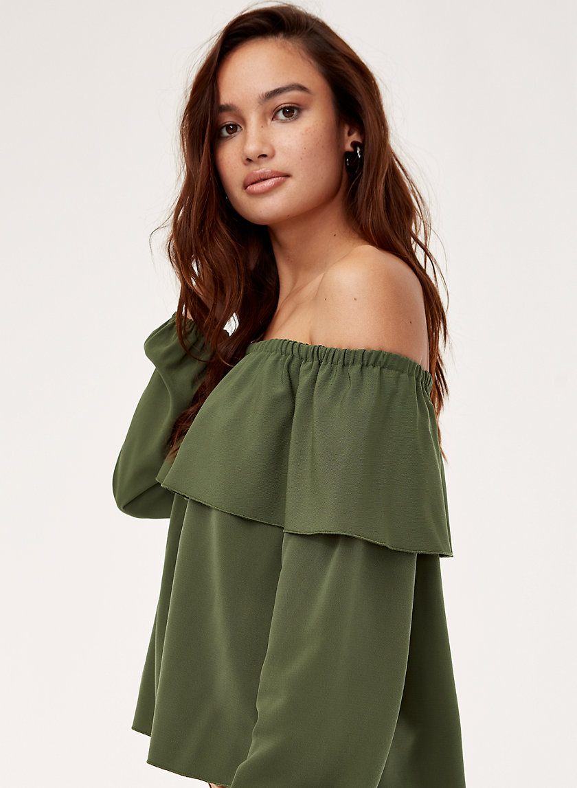 MOREL BLOUSE - Long-sleeve, off-the-shoulder blouse MOREL BLOUSE - Long-sleeve, off-the-shoulder blouse