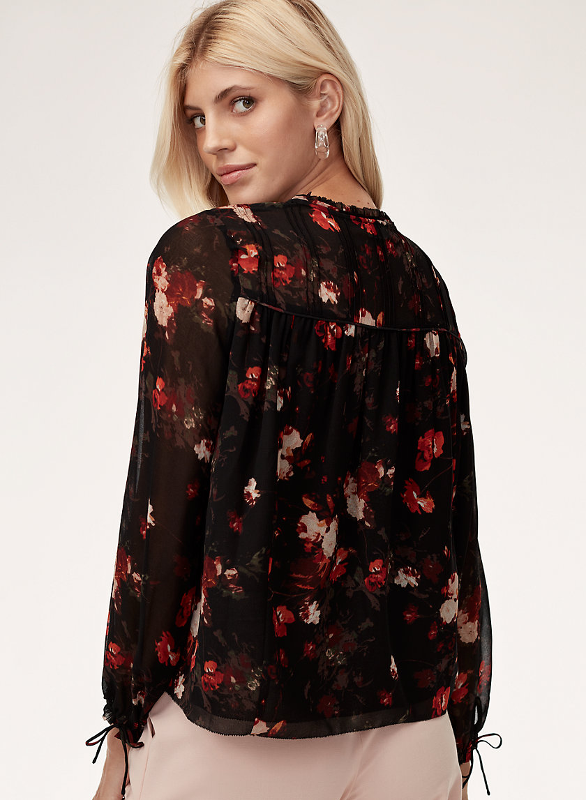 LOURDES BLOUSE - Floral, chiffon blouse LOURDES BLOUSE - Floral, chiffon blouse