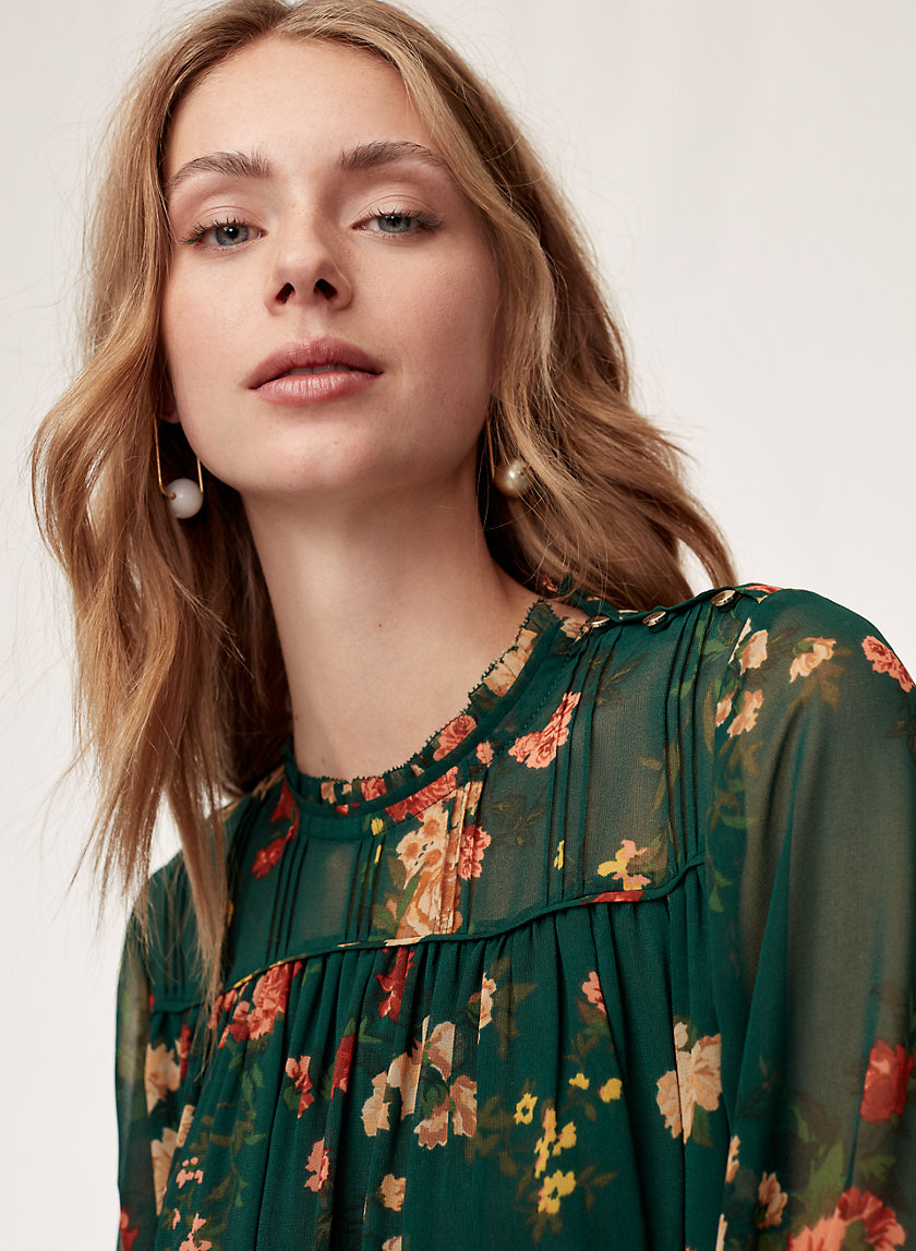 LOURDES BLOUSE - Floral, chiffon blouse LOURDES BLOUSE - Floral, chiffon blouse
