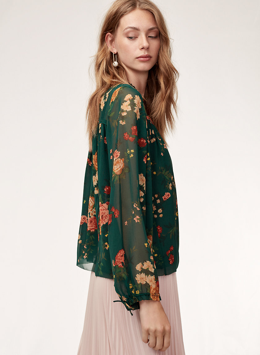 LOURDES BLOUSE - Floral, chiffon blouse LOURDES BLOUSE - Floral, chiffon blouse