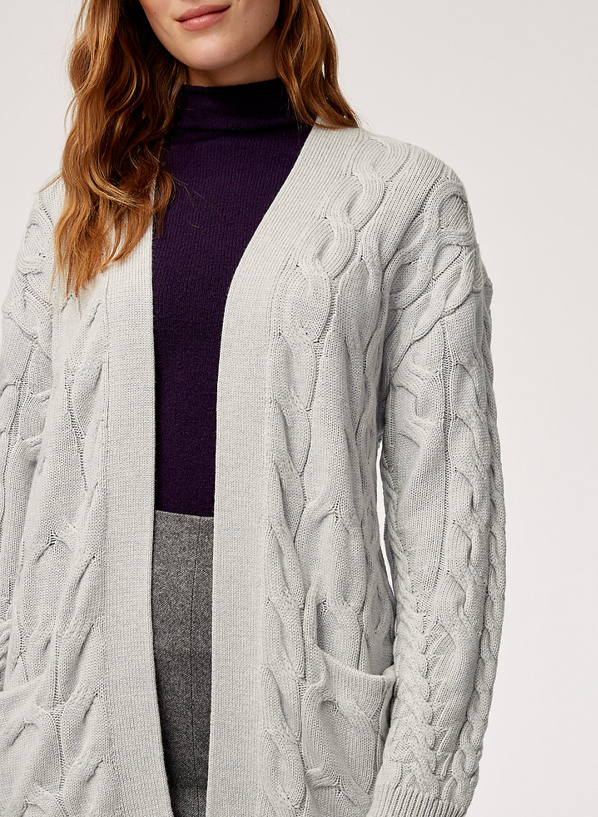 CHARLISA CARDIGAN - Cable-knit, merino-wool cardigan CHARLISA CARDIGAN - Cable-knit, merino-wool cardigan