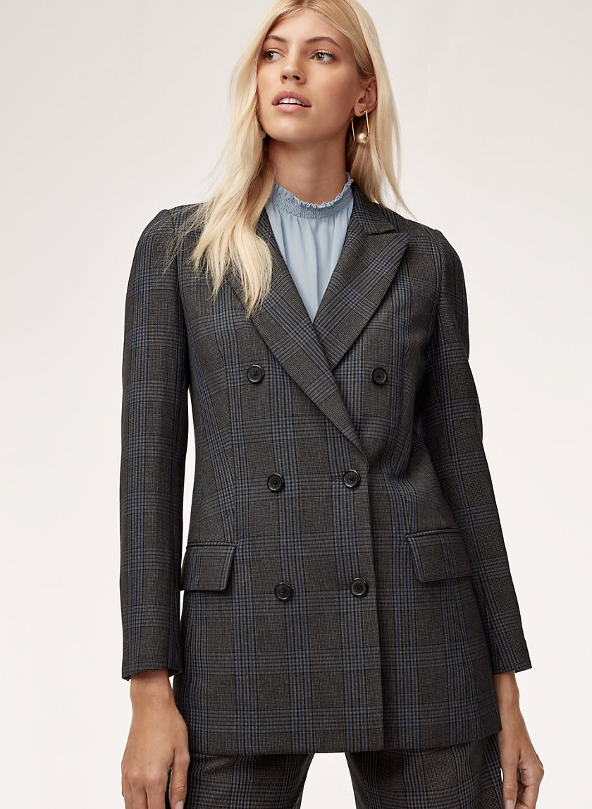 MARGAUX BLAZER - Plaid, double-breasted blazer MARGAUX BLAZER - Plaid, double-breasted blazer