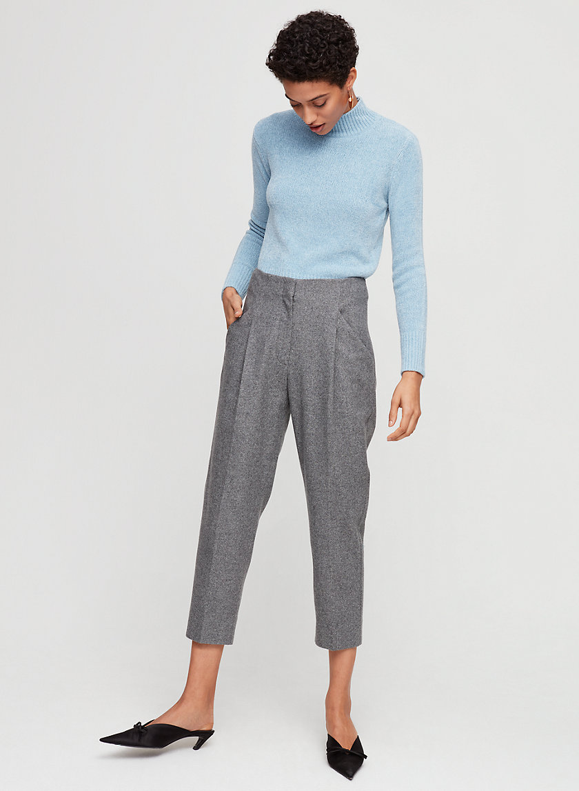 CHAMBÉRY PANT - Cropped, pleated plaid pants CHAMBÉRY PANT - Cropped, pleated plaid pants