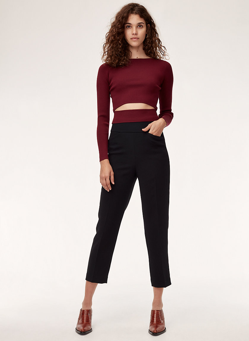 GENEVA PANT - Cropped, high-waisted, belted pant GENEVA PANT - Cropped, high-waisted, belted pant