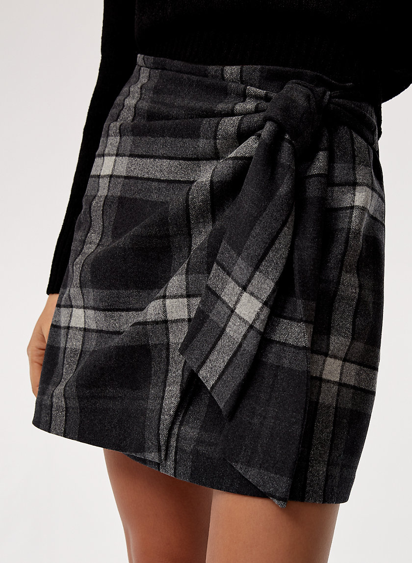 DORINE SKIRT - Plaid, faux-wrap mini skirt DORINE SKIRT - Plaid, faux-wrap mini skirt