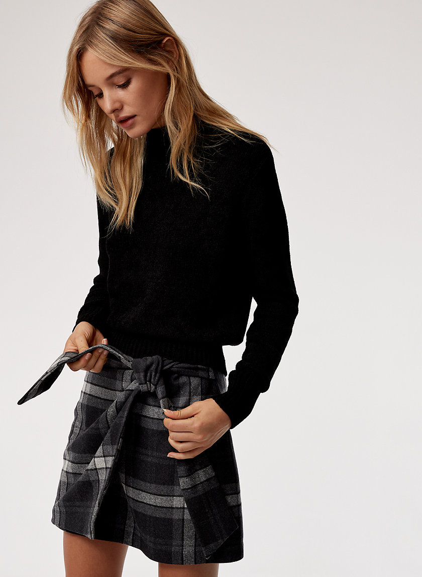 DORINE SKIRT - Plaid, faux-wrap mini skirt DORINE SKIRT - Plaid, faux-wrap mini skirt
