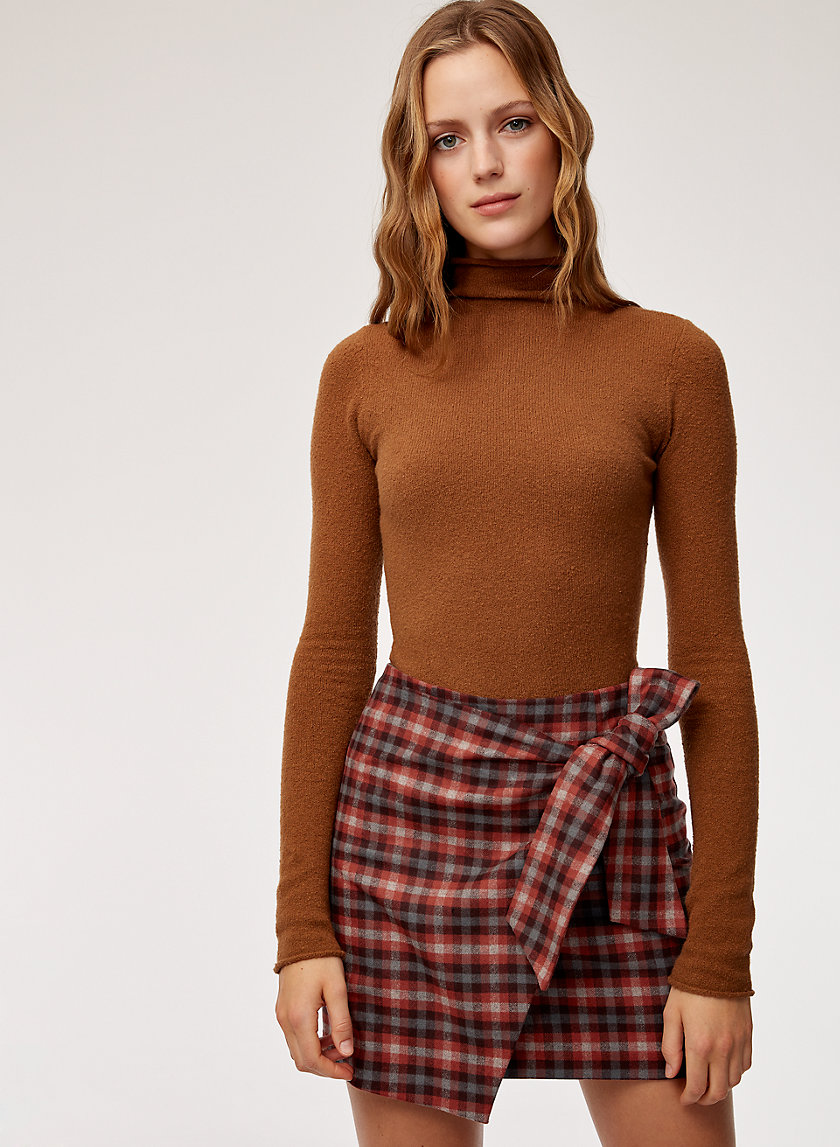 DORINE SKIRT - Checkered, faux-wrap mini skirt DORINE SKIRT - Checkered, faux-wrap mini skirt