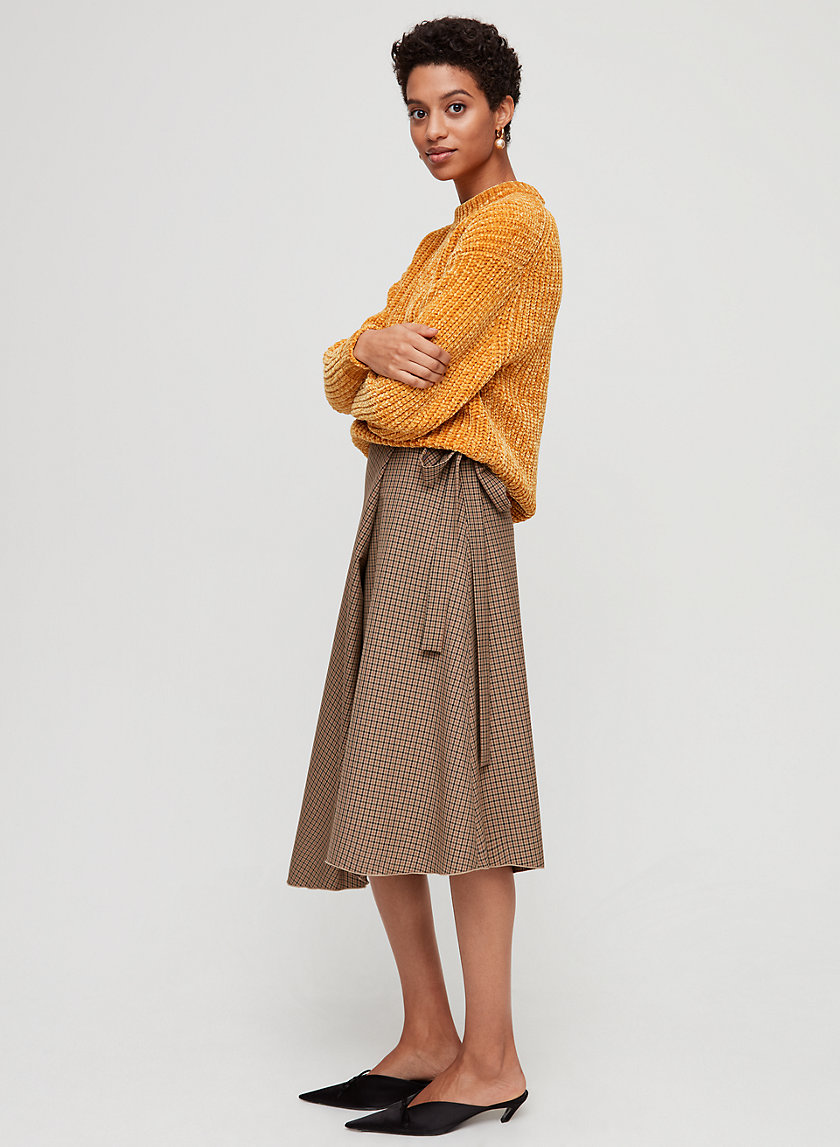 BELLE SKIRT - Checkered, wrap midi skirt BELLE SKIRT - Checkered, wrap midi skirt
