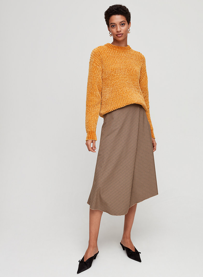 BELLE SKIRT - Checkered, wrap midi skirt BELLE SKIRT - Checkered, wrap midi skirt