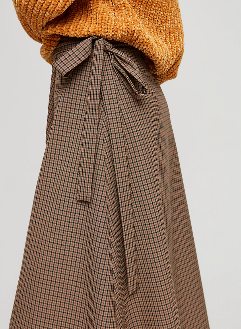 BELLE SKIRT - Checkered, wrap midi skirt BELLE SKIRT - Checkered, wrap midi skirt
