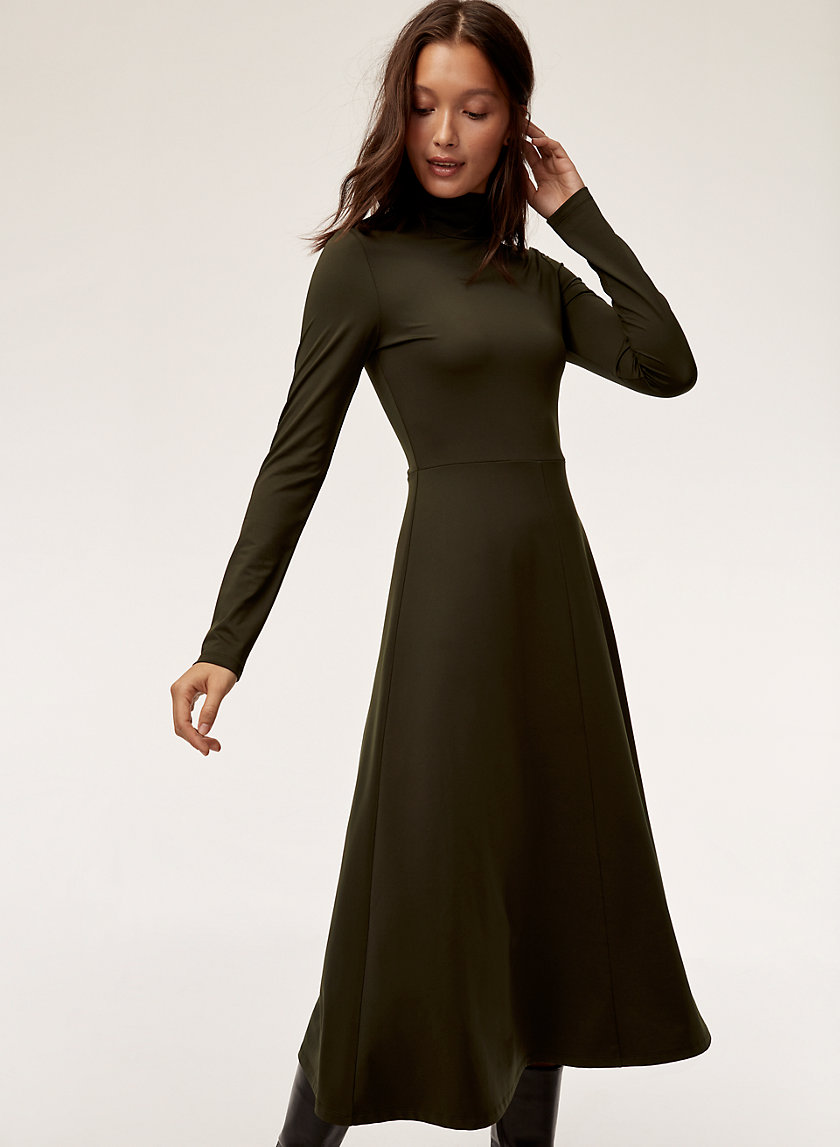 MIRA DRESS - Long, high-neck A-line dress MIRA DRESS - Long, high-neck A-line dress