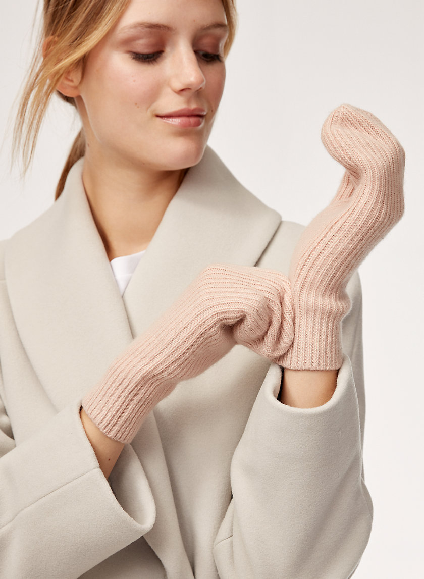CASHMERE RIBBED MITTEN CASHMERE RIBBED MITTEN