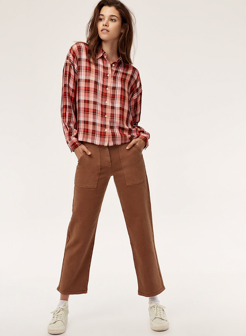 TEREZA SHIRT - Drop-shoulder plaid shirt TEREZA SHIRT - Drop-shoulder plaid shirt