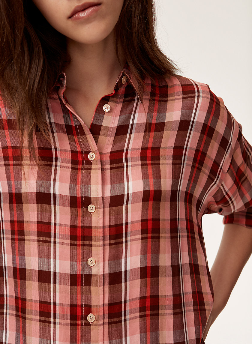 TEREZA SHIRT - Drop-shoulder plaid shirt TEREZA SHIRT - Drop-shoulder plaid shirt