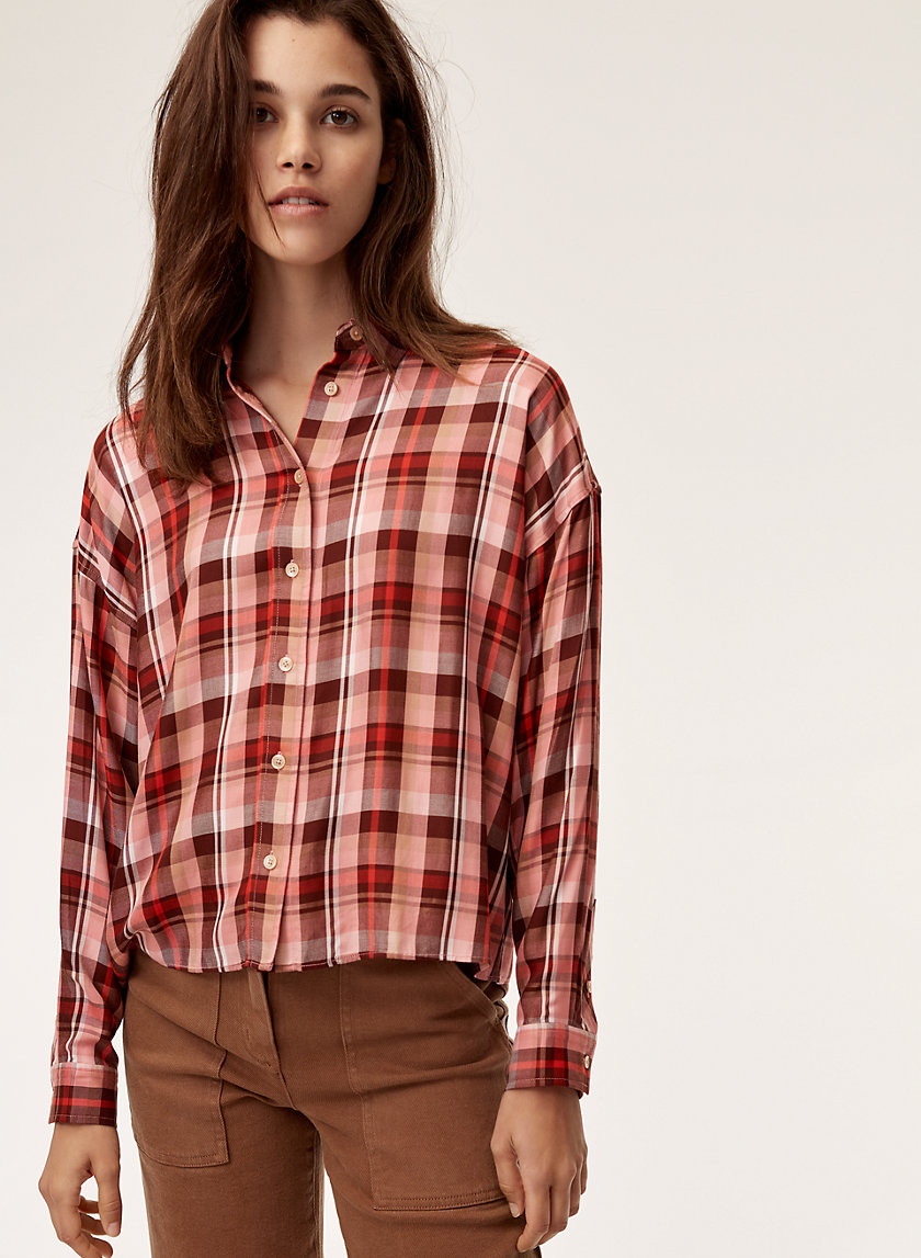 TEREZA SHIRT - Drop-shoulder plaid shirt TEREZA SHIRT - Drop-shoulder plaid shirt