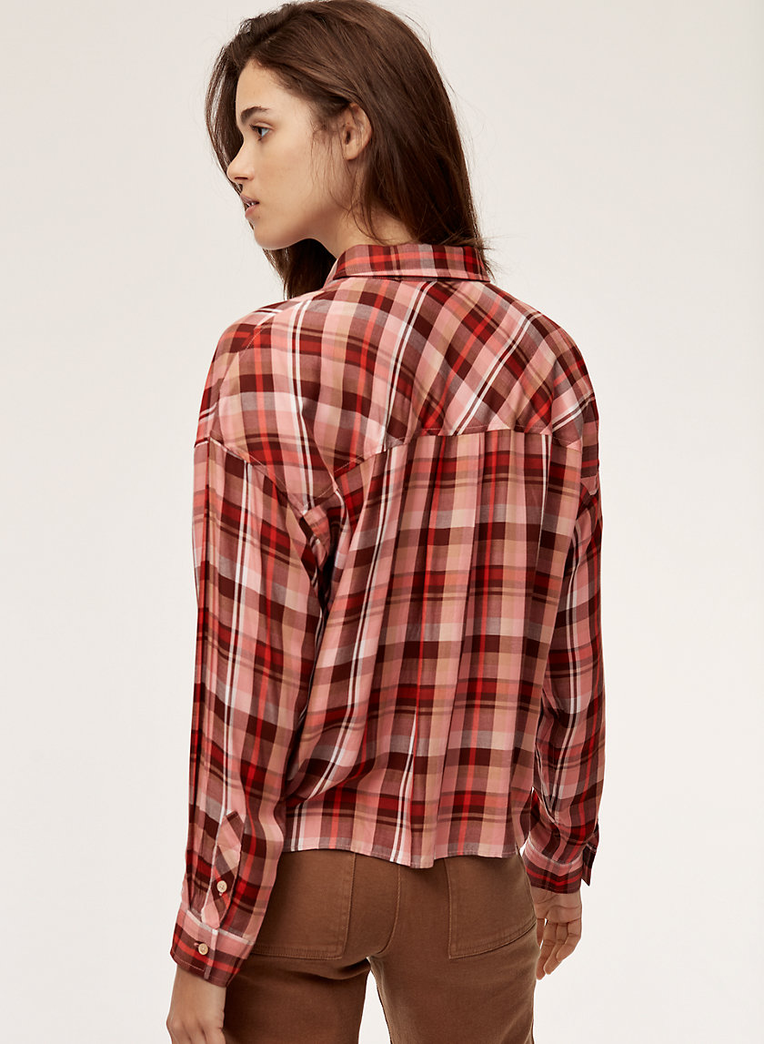 TEREZA SHIRT - Drop-shoulder plaid shirt TEREZA SHIRT - Drop-shoulder plaid shirt