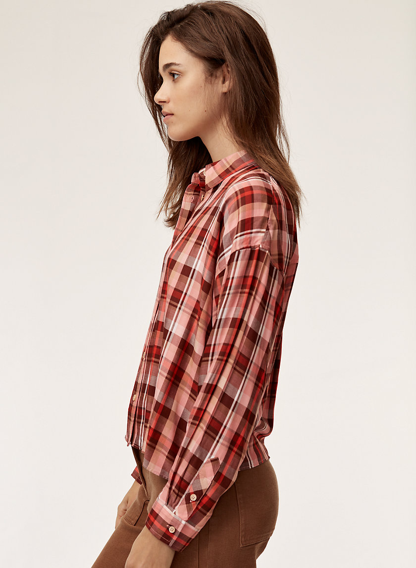 TEREZA SHIRT - Drop-shoulder plaid shirt TEREZA SHIRT - Drop-shoulder plaid shirt