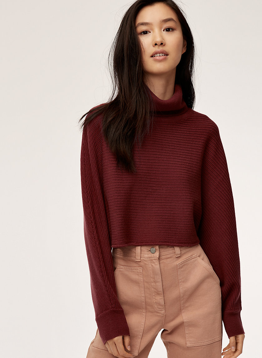 NAOMI SWEATER - Cropped, oversized turtleneck sweater NAOMI SWEATER - Cropped, oversized turtleneck sweater